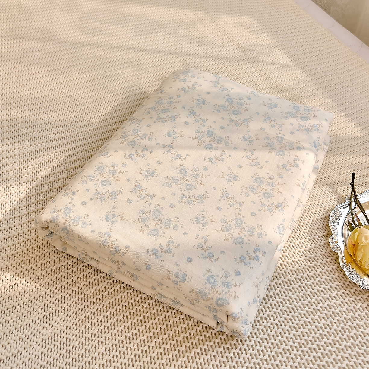 91家纺网 家纺一手货源 找家纺 DoDo 兜兜 2026新款全棉纯棉柔软双层纱单品被套系列（可定做尺寸） 爱洛伊