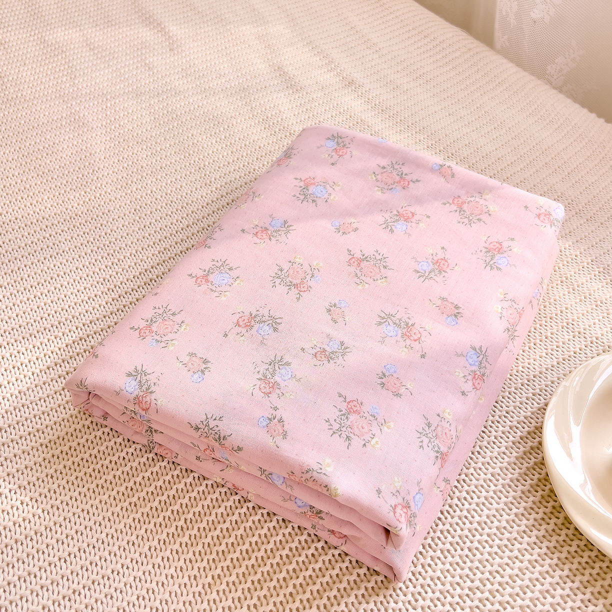 91家纺网 家纺一手货源 找家纺 DoDo 兜兜 2026新款全棉纯棉柔软双层纱单品被套系列（可定做尺寸） 浅茉