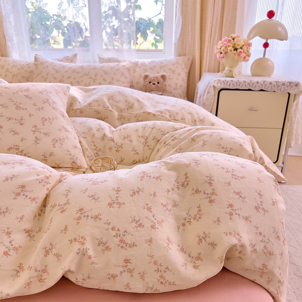 91家纺网 家纺一手货源 找家纺 DoDo 兜兜 2026新款全棉纯棉柔软双层纱单品被套系列（可定做尺寸） 美娜