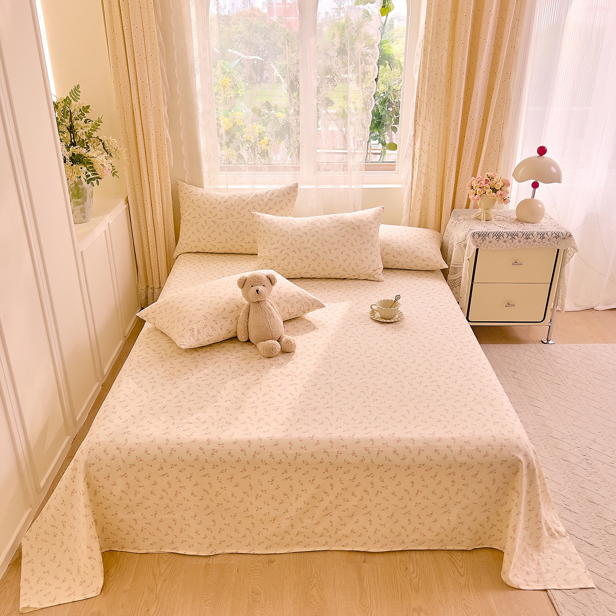 91家纺网 家纺一手货源 找家纺 （总）DoDo 兜兜 2026新款全棉纯棉柔软双层纱单品床单系列（可定做尺寸）