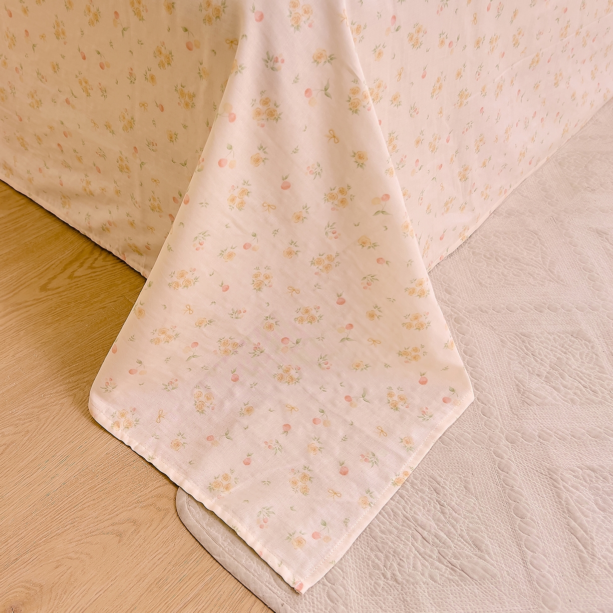 91家纺网 家纺一手货源 找家纺 DoDo 兜兜 2026新款全棉纯棉柔软双层纱单品床单系列（可定做尺寸） 格桑花-黄