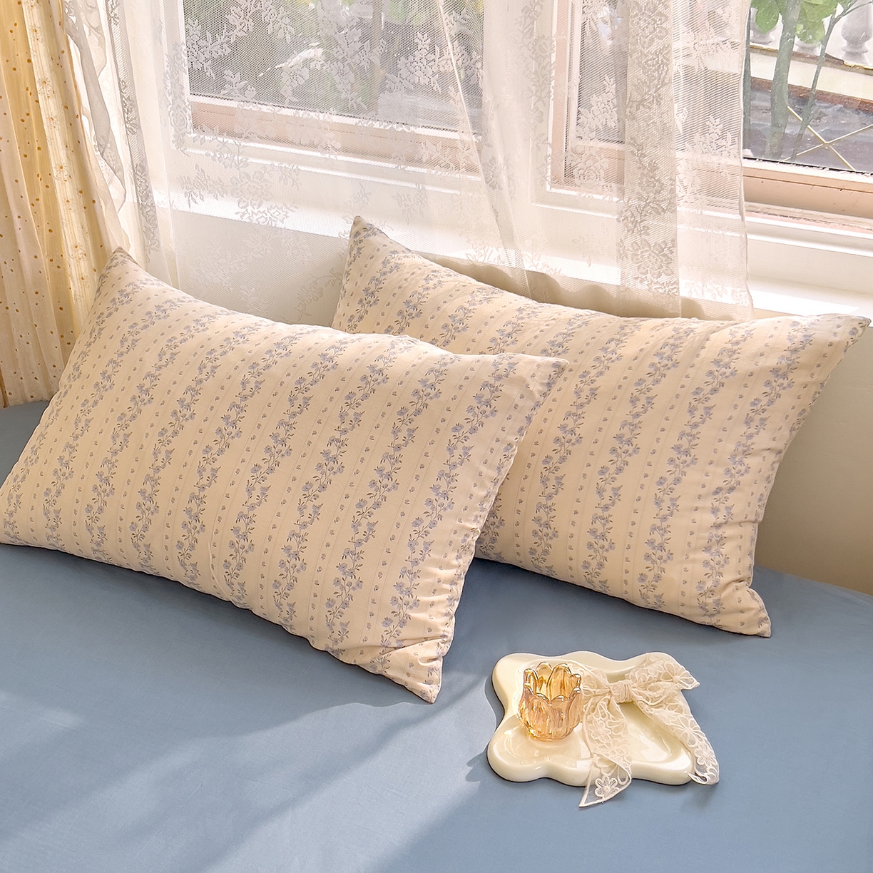 91家纺网 家纺一手货源 找家纺 DoDo 兜兜 2026新款全棉纯棉柔软双层纱单品床单系列（可定做尺寸） 芷若