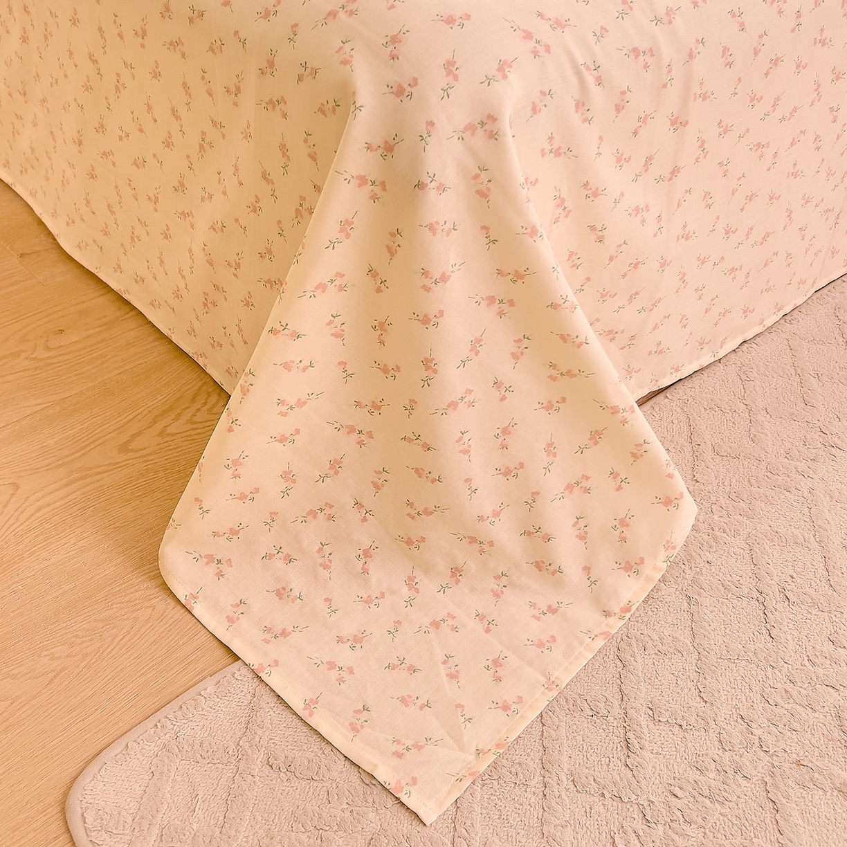 91家纺网 家纺一手货源 找家纺 DoDo 兜兜 2026新款全棉纯棉柔软双层纱单品床单系列（可定做尺寸） 含笑-粉