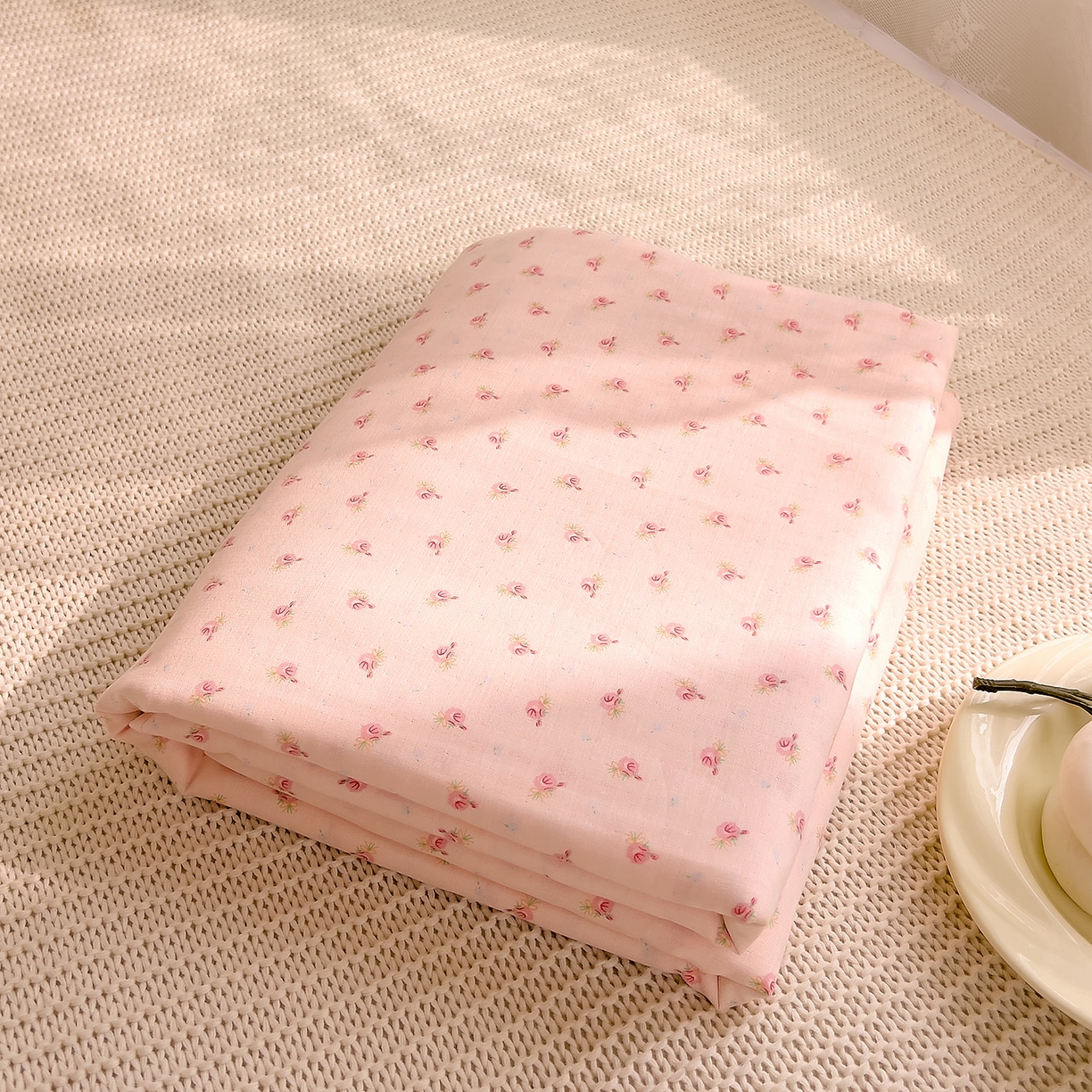 91家纺网 家纺一手货源 找家纺 DoDo 兜兜 2026新款全棉纯棉柔软双层纱单品床单系列（可定做尺寸） 安妮