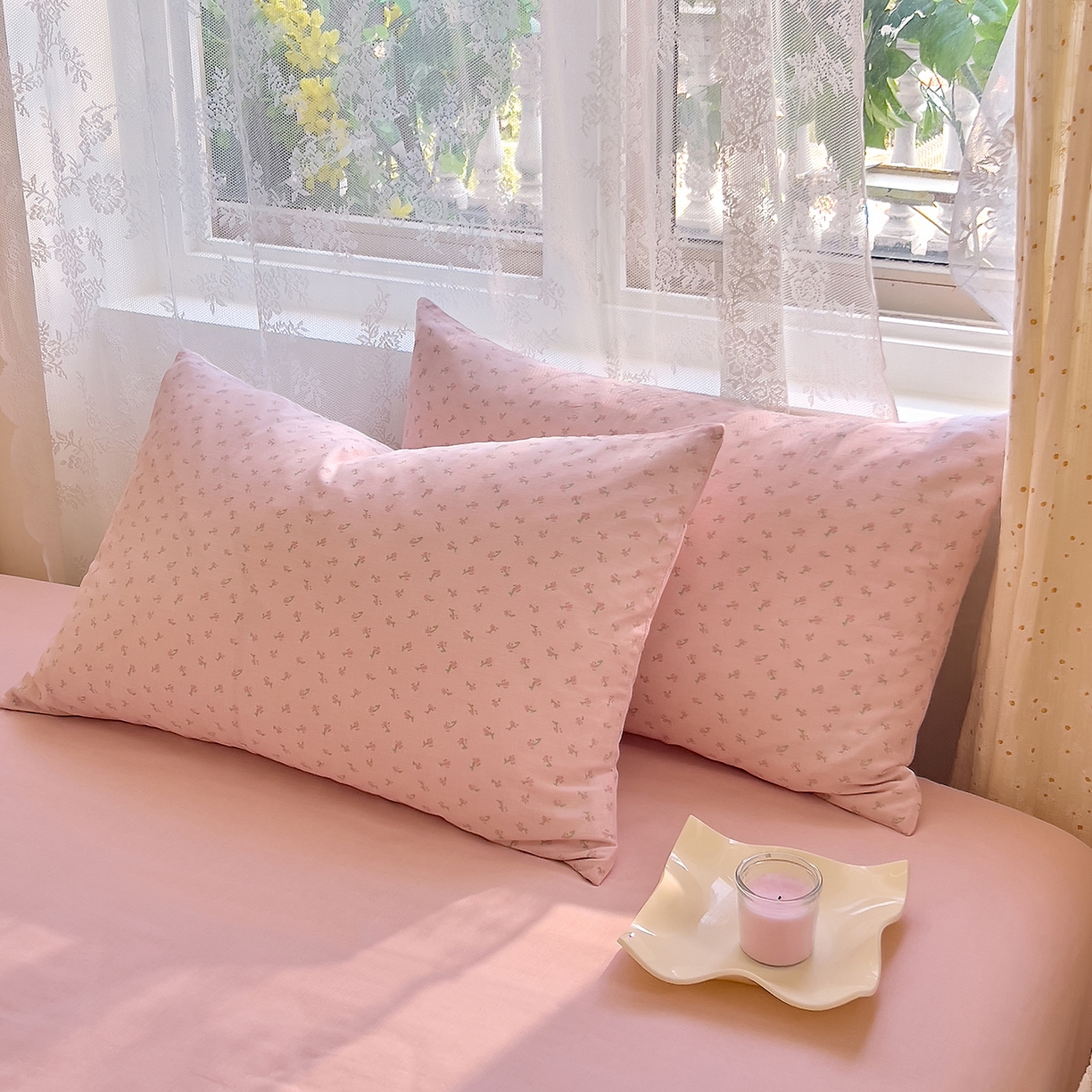 91家纺网 家纺一手货源 找家纺 DoDo 兜兜 2026新款全棉纯棉柔软双层纱单品床单系列（可定做尺寸） 甜梦