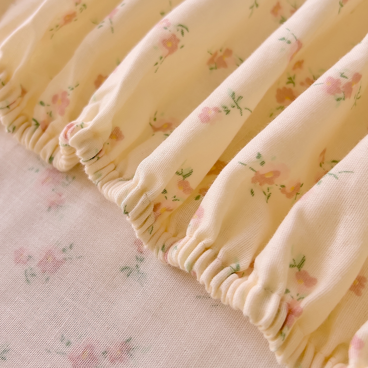 91家纺网 家纺一手货源 找家纺 （总）DoDo 兜兜 2026新款全棉纯棉柔软双层纱单品床笠系列（可定做尺寸）