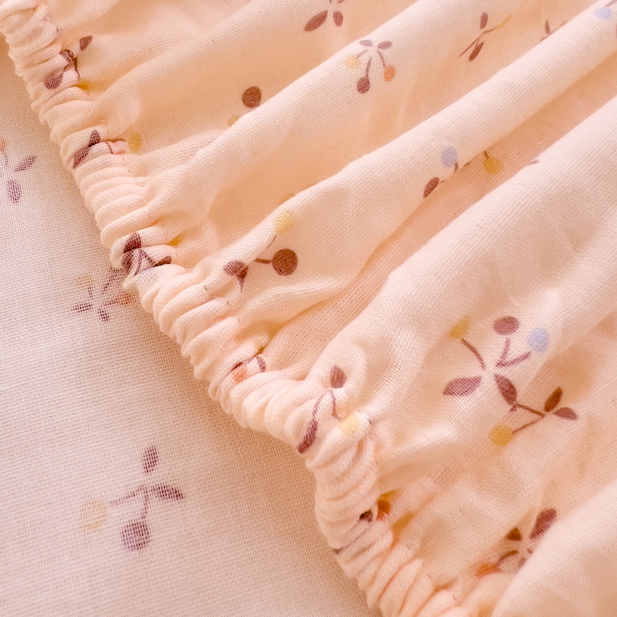 91家纺网 家纺一手货源 找家纺 DoDo 兜兜 2026新款全棉纯棉柔软双层纱单品床笠系列（可定做尺寸） 乔安娜