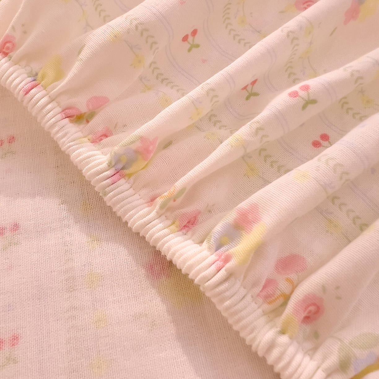 91家纺网 家纺一手货源 找家纺 DoDo 兜兜 2026新款全棉纯棉柔软双层纱单品床笠系列（可定做尺寸） 软芙