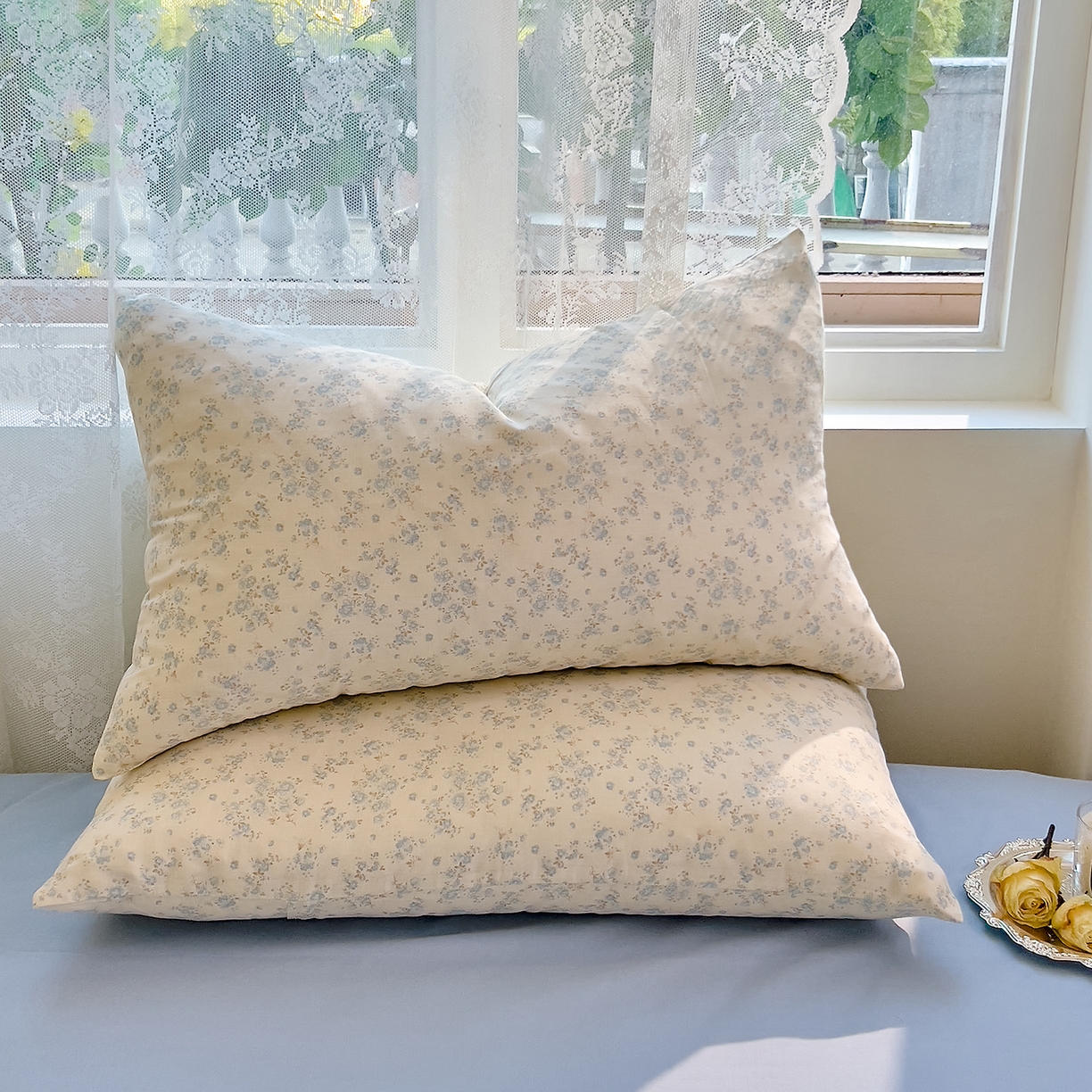 91家纺网 家纺一手货源 找家纺 DoDo 兜兜 2026新款全棉纯棉柔软双层纱单品床笠系列（可定做尺寸） 爱洛伊