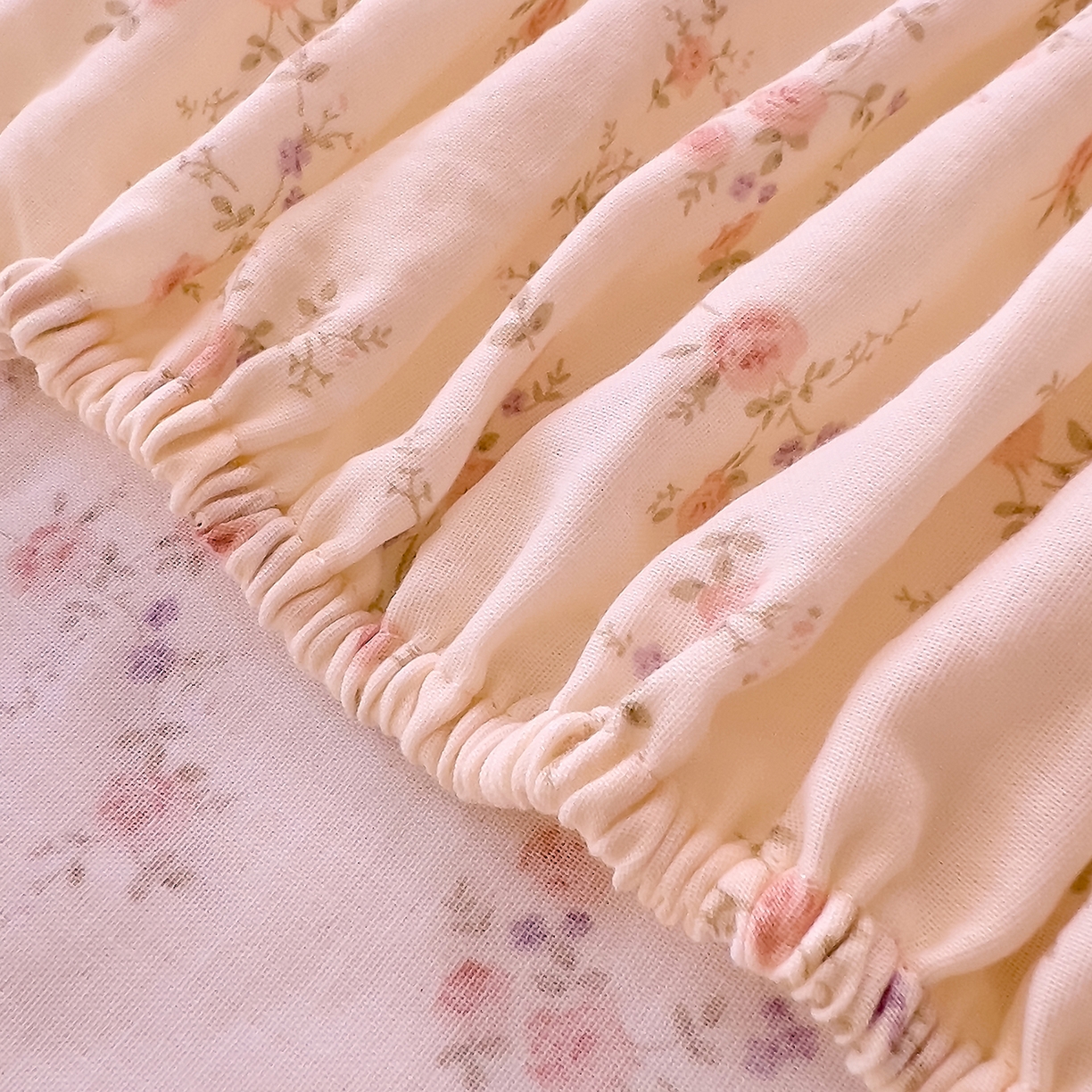 91家纺网 家纺一手货源 找家纺 DoDo 兜兜 2026新款全棉纯棉柔软双层纱单品床笠系列（可定做尺寸） 美娜