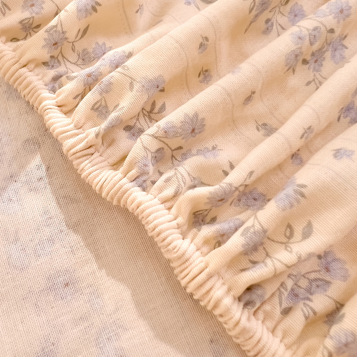 91家纺网 家纺一手货源 找家纺 DoDo 兜兜 2026新款全棉纯棉柔软双层纱单品床笠系列（可定做尺寸） 芷若