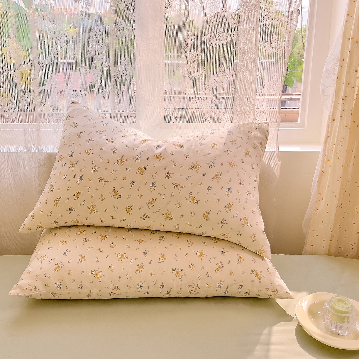 91家纺网 家纺一手货源 找家纺 DoDo 兜兜 2026新款全棉纯棉柔软双层纱单品床笠系列（可定做尺寸） 伊卡