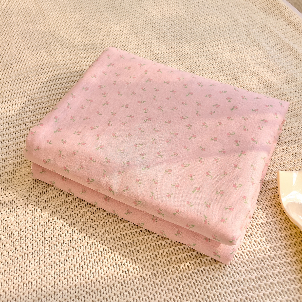 91家纺网 家纺一手货源 找家纺 DoDo 兜兜 2026新款全棉纯棉柔软双层纱单品床笠系列（可定做尺寸） 甜梦