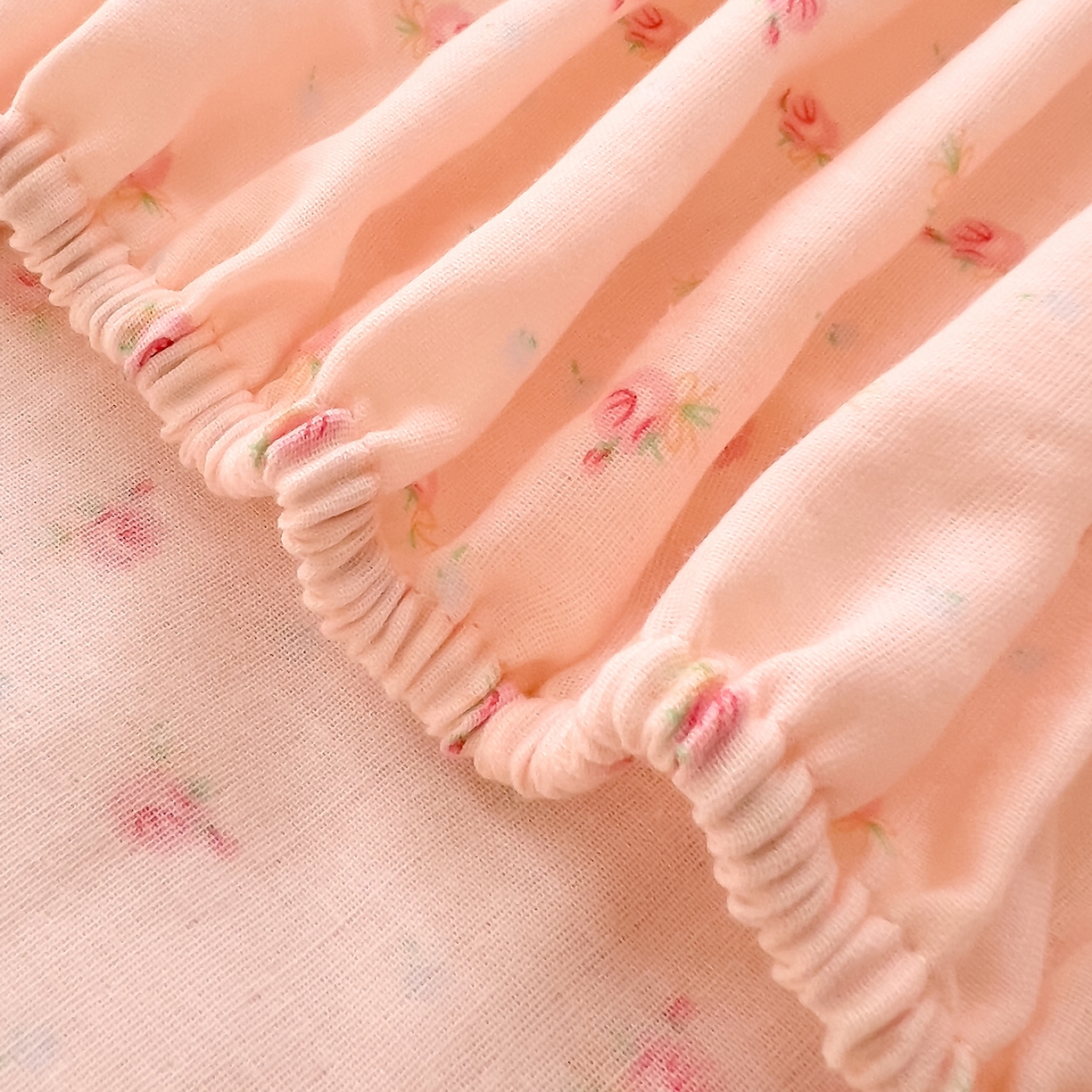 91家纺网 家纺一手货源 找家纺 DoDo 兜兜 2026新款全棉纯棉柔软双层纱单品床笠系列（可定做尺寸） 安妮