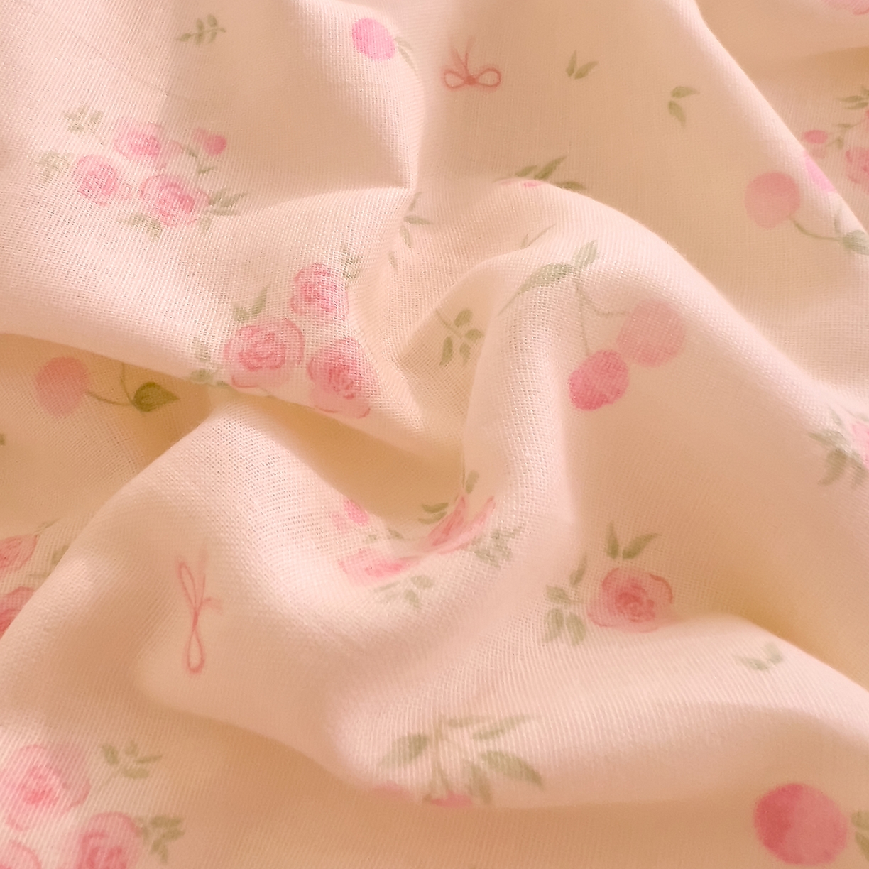 91家纺网 家纺一手货源 找家纺 DoDo 兜兜 2026新款全棉纯棉柔软双层纱单品枕套系列（可定做尺寸） 格桑花-粉