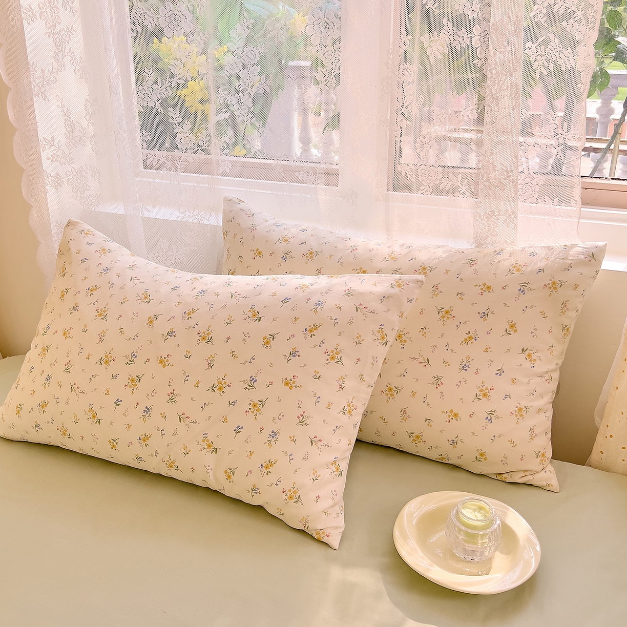 91家纺网 家纺一手货源 找家纺 DoDo 兜兜 2026新款全棉纯棉柔软双层纱单品枕套系列（可定做尺寸） 伊卡