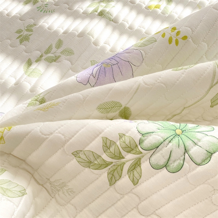 91家纺网 家纺一手货源 找家纺 乐逸家纺 2025新款100%纯棉全棉印花法式风情蕾丝花边床裙床盖款四件套 柔风铃兰花瓣