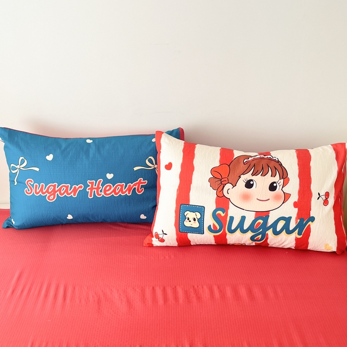 91家纺网 家纺一手货源 找家纺 海岛哥哥 2025新款大版印花云感双层纱四件套 可爱女孩