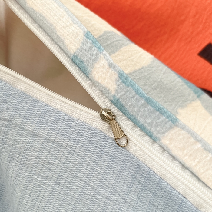 91家纺网 家纺一手货源 找家纺 海岛哥哥 2025新款大版印花云感双层纱四件套 快乐逮捕