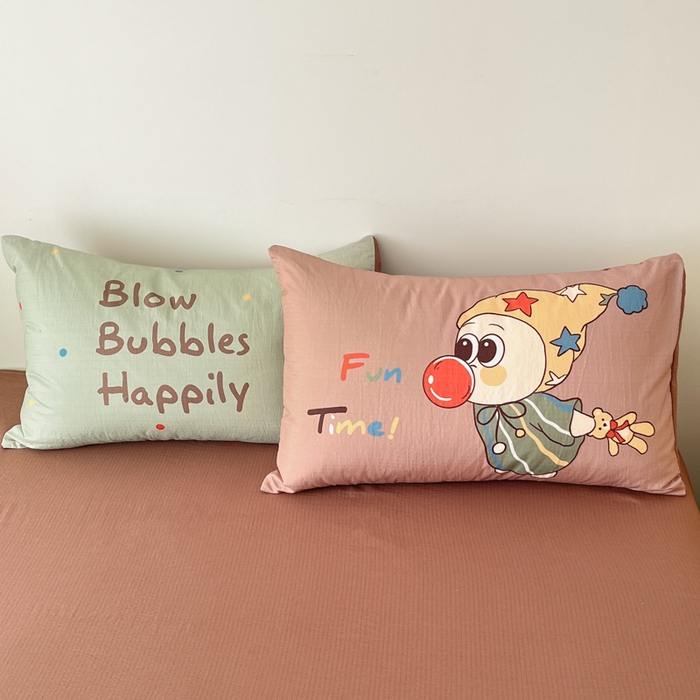 91家纺网 家纺一手货源 找家纺 海岛哥哥 2025新款大版印花云感双层纱四件套 趣味星星人