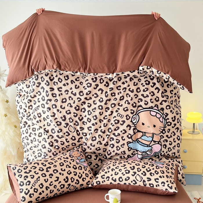 91家纺网 家纺一手货源 找家纺 （总）港岛妹妹 2025新款大版印花云感双层纱四件套