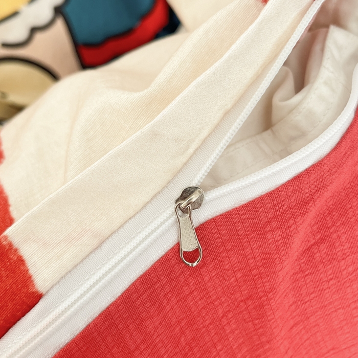 91家纺网 家纺一手货源 找家纺 港岛妹妹 2025新款大版印花云感双层纱四件套 可爱女孩