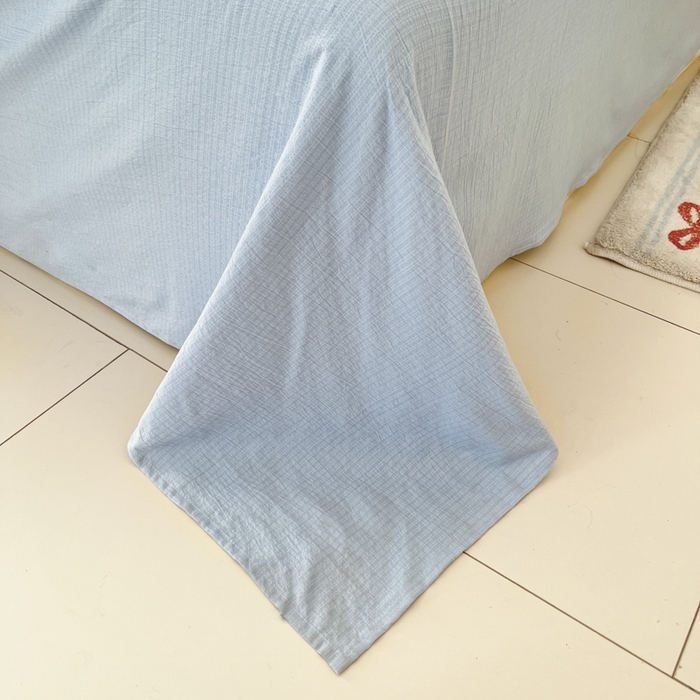 91家纺网 家纺一手货源 找家纺 港岛妹妹 2025新款大版印花云感双层纱四件套 快乐逮捕