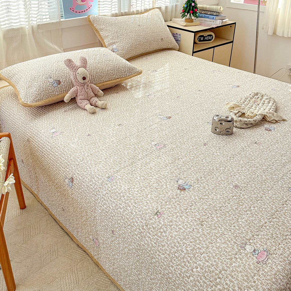 91家纺网 家纺一手货源 找家纺 （总）恒尚居 2026新款A双层纱B牛奶绒床盖双面两用夹棉床单学生床垫床褥子系列二