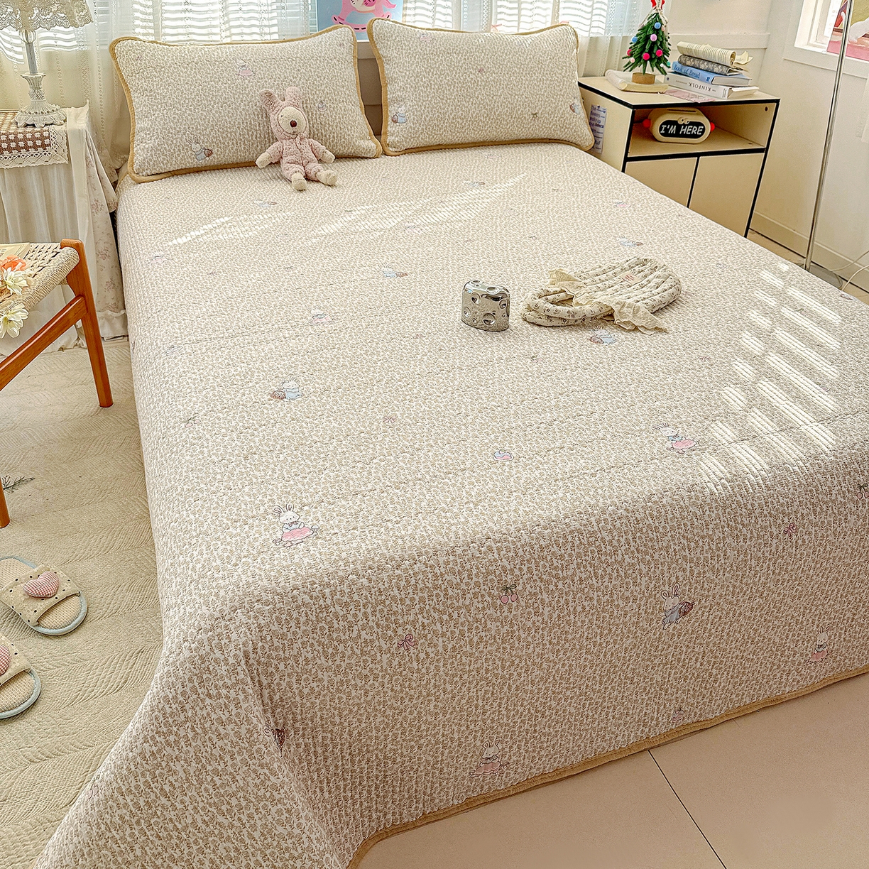 91家纺网 家纺一手货源 找家纺 （总）恒尚居 2026新款A双层纱B牛奶绒床盖双面两用夹棉床单学生床垫床褥子系列二