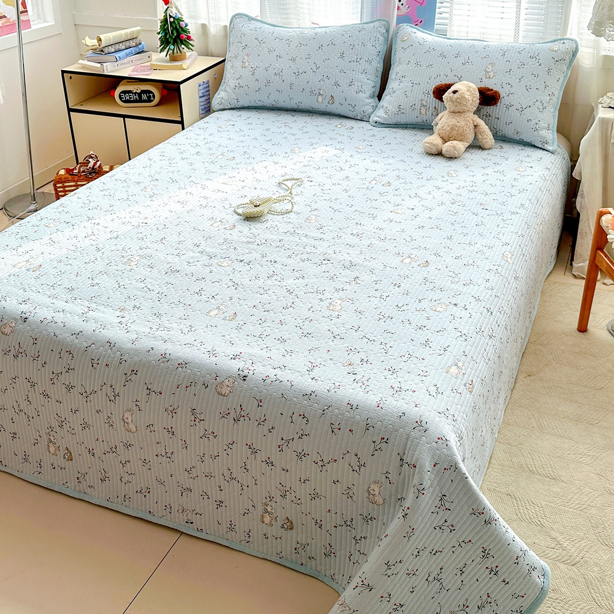 91家纺网 家纺一手货源 找家纺 （总）恒尚居 2026新款A双层纱B牛奶绒床盖双面两用夹棉床单学生床垫床褥子