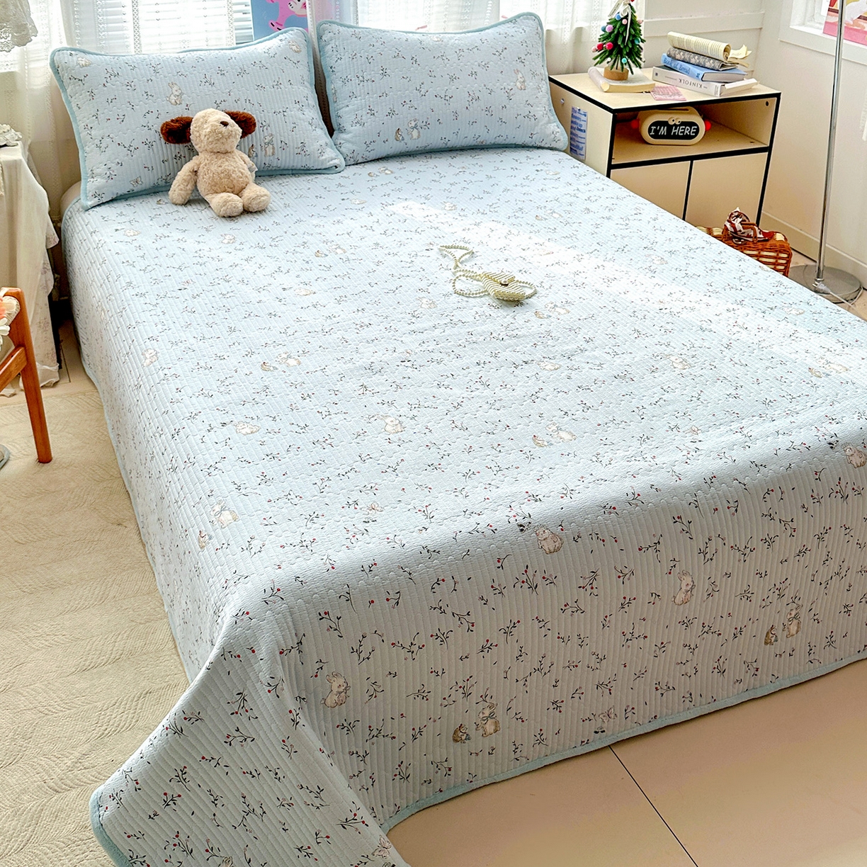 91家纺网 家纺一手货源 找家纺 （总）恒尚居 2026新款A双层纱B牛奶绒床盖双面两用夹棉床单学生床垫床褥子