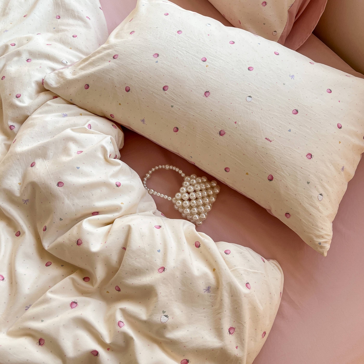 91家纺网 家纺一手货源 找家纺 （总）格真 2026新款韩国小布袋A类古法水洗仿棉云感纱四件套