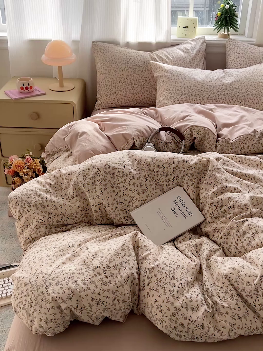 91家纺网 家纺一手货源 找家纺 格真 2026新款韩国小布袋A类古法水洗仿棉云感纱四件套 赫拉