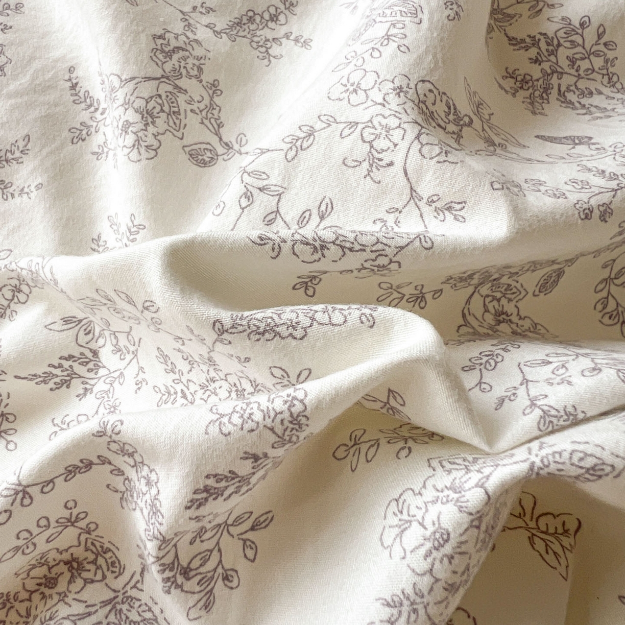 91家纺网 家纺一手货源 找家纺 格真 2026新款韩国小布袋A类古法水洗仿棉云感纱四件套 勒叶