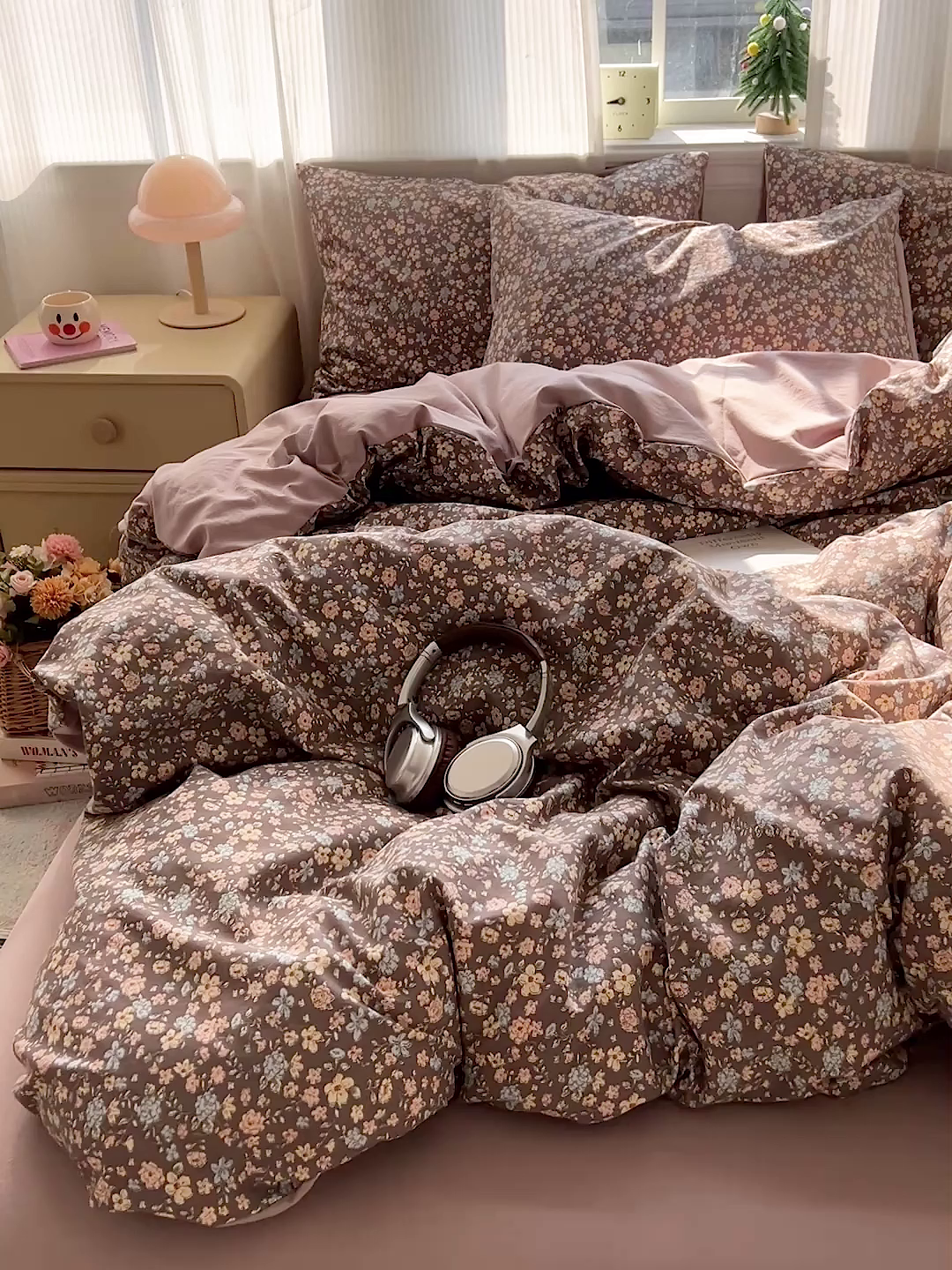 91家纺网 家纺一手货源 找家纺 格真 2026新款韩国小布袋A类古法水洗仿棉云感纱四件套 漫野