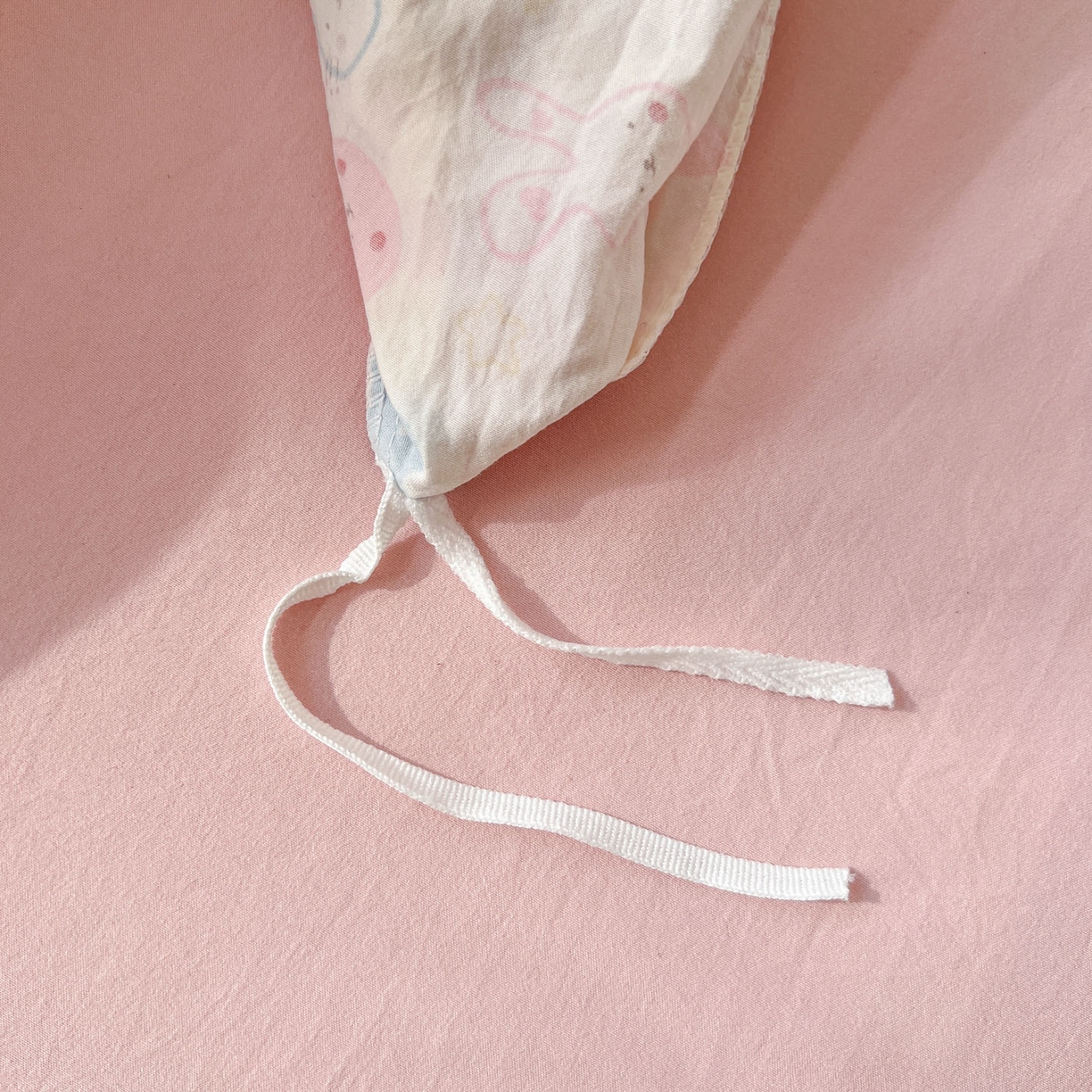 91家纺网 家纺一手货源 找家纺 格真 2026新款韩国小布袋A类古法水洗仿棉云感纱四件套 兔耳朵