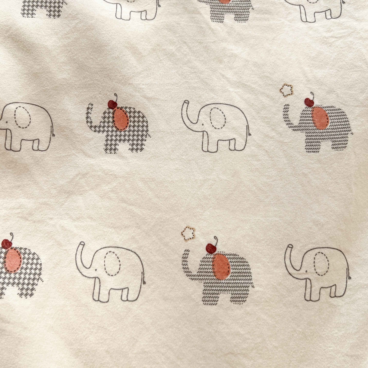 91家纺网 家纺一手货源 找家纺 格真 2026新款韩国小布袋A类古法水洗仿棉云感纱四件套 小象派对