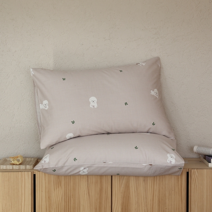 91家纺网 家纺一手货源 找家纺 棉眠 2026新款卡通40S全棉纯棉四件套-哈吉米 格子狗