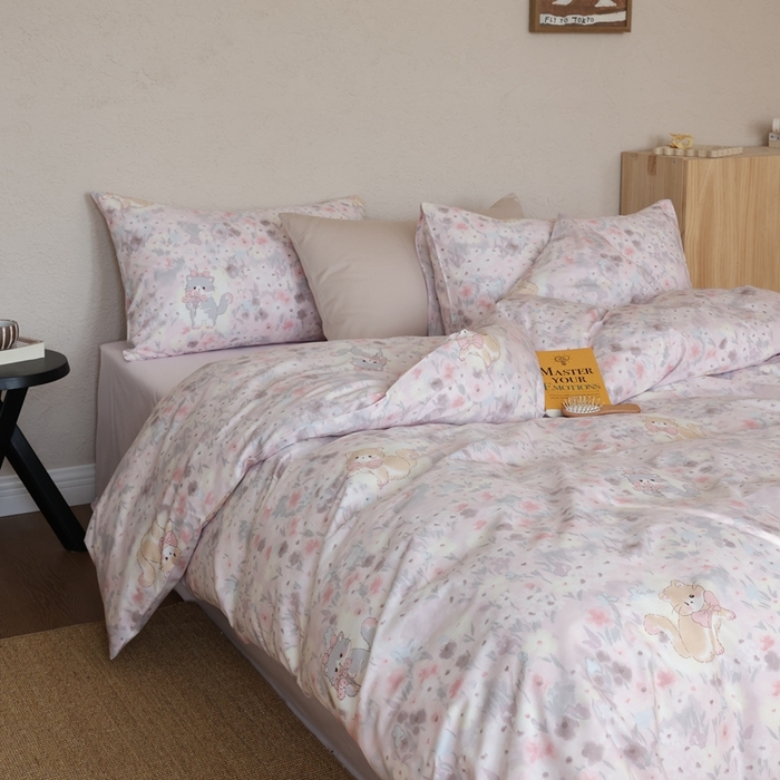 棉眠 2026新款卡通40S全棉纯棉四件套-哈吉米 糖果屋