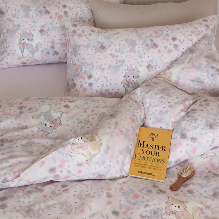 91家纺网 家纺一手货源 找家纺 棉眠 2026新款卡通40S全棉纯棉四件套-哈吉米 糖果屋