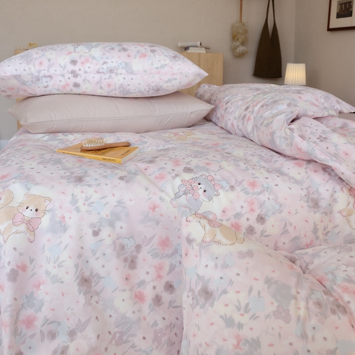 91家纺网 家纺一手货源 找家纺 棉眠 2026新款卡通40S全棉纯棉四件套-哈吉米 糖果屋