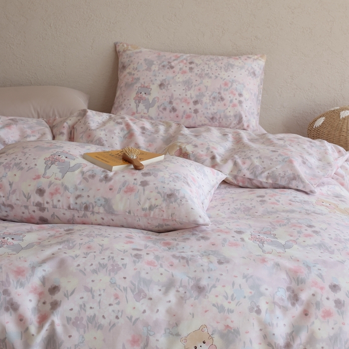 91家纺网 家纺一手货源 找家纺 棉眠 2026新款卡通40S全棉纯棉四件套-哈吉米 糖果屋