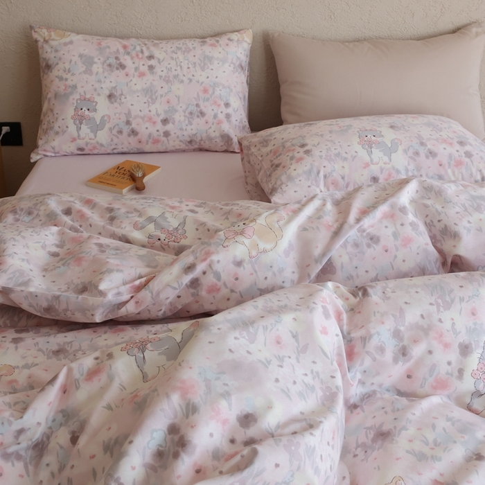 91家纺网 家纺一手货源 找家纺 棉眠 2026新款卡通40S全棉纯棉四件套-哈吉米 糖果屋