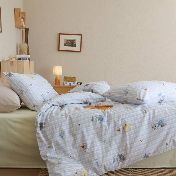 91家纺网 家纺一手货源 找家纺 棉眠 2026新款卡通40S全棉纯棉四件套-哈吉米 艾乐芬