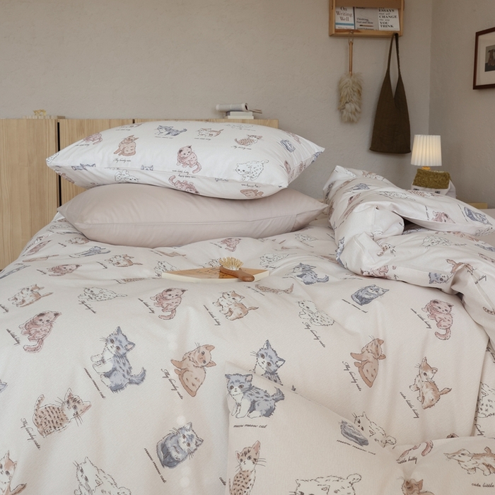 91家纺网 家纺一手货源 找家纺 棉眠 2026新款卡通40S全棉纯棉四件套-哈吉米 哈吉米