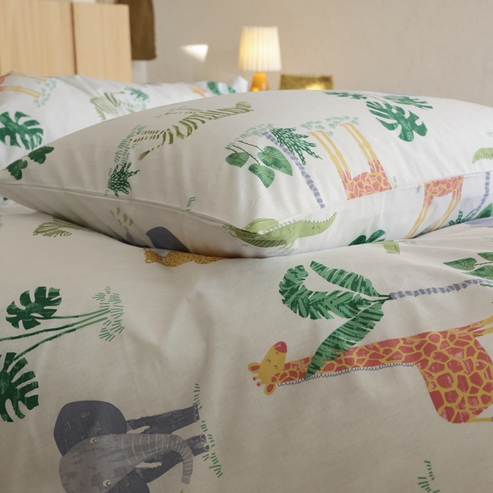 91家纺网 家纺一手货源 找家纺 棉眠 2026新款卡通40S全棉纯棉四件套-哈吉米 丛林奇遇