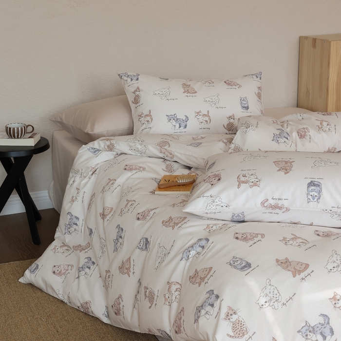 91家纺网 家纺一手货源 找家纺 棉眠 2026新款卡通40S全棉纯棉四件套-哈吉米 哈吉米