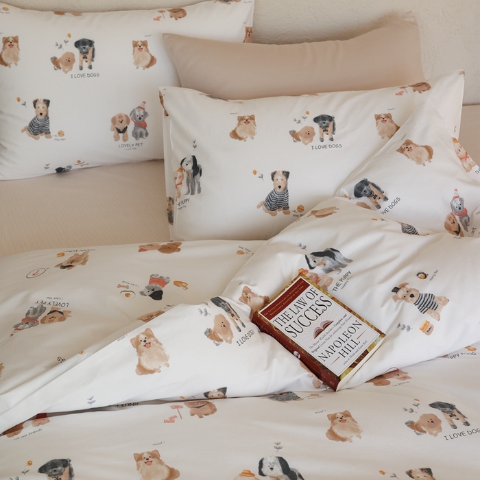 91家纺网 家纺一手货源 找家纺 棉眠 2026新款卡通40S全棉纯棉四件套-哈吉米 默言