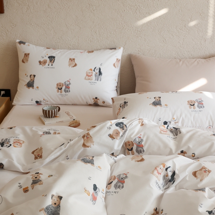 91家纺网 家纺一手货源 找家纺 棉眠 2026新款卡通40S全棉纯棉四件套-哈吉米 默言