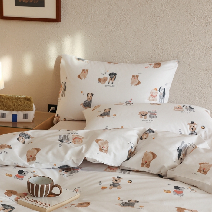 91家纺网 家纺一手货源 找家纺 棉眠 2026新款卡通40S全棉纯棉四件套-哈吉米 默言